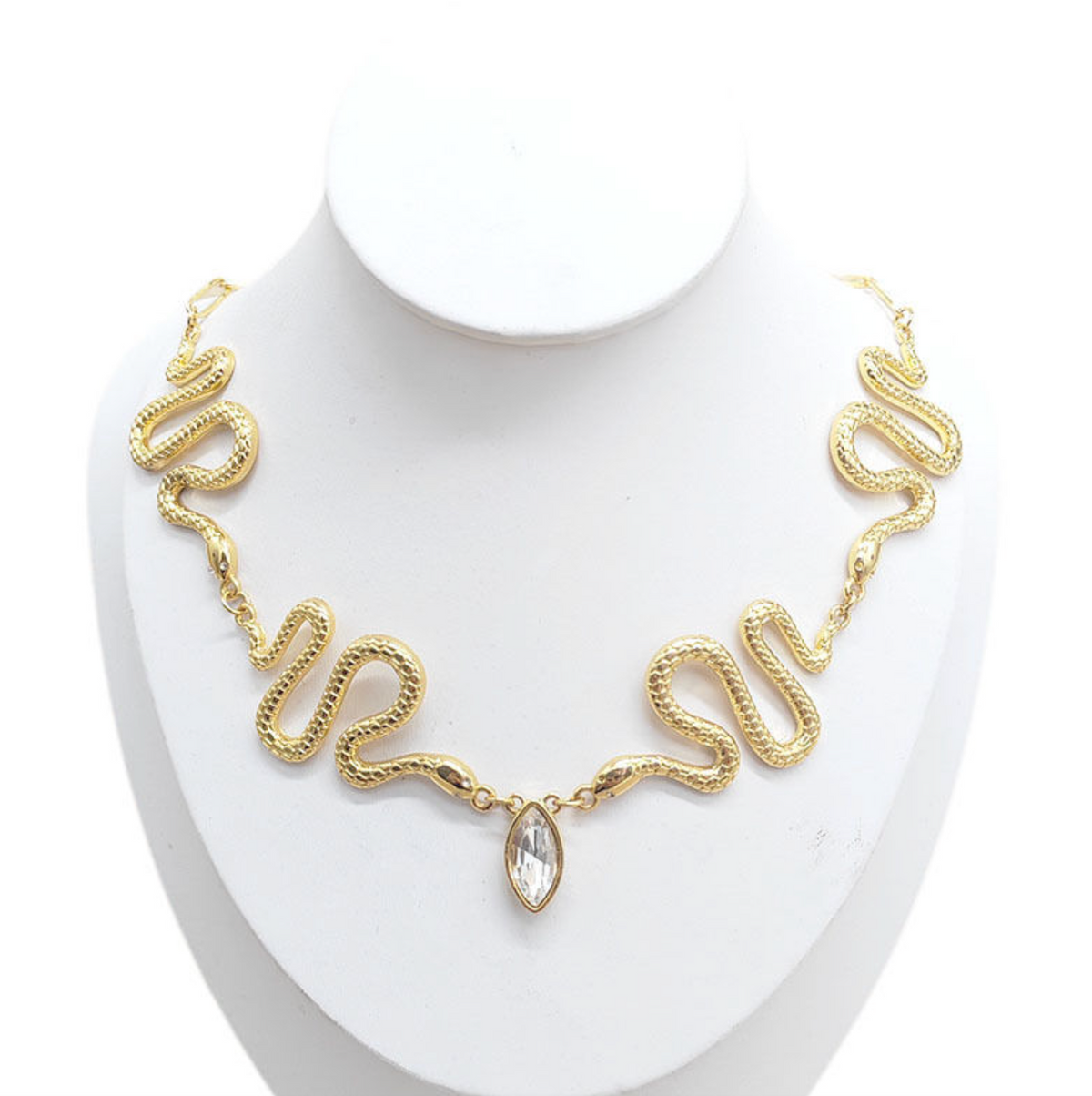 Serpentina 14K Gold-Plated Choker – Luxe Sculptural Statement Necklace