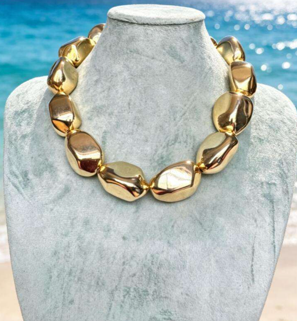 Valentina Sculpted Statement Necklace – Bold Chunky Luxury Jewelry