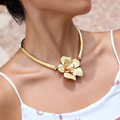 Rosalie Pearl Bloom Necklace – Vintage-Inspired Floral Statement Jewelry