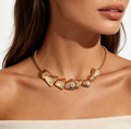 Maris Golden Fish Statement Necklace – Ocean-Inspired Sculptural Jewelry